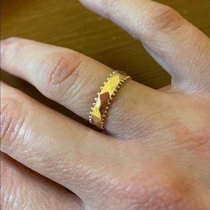 Rusty Thought 10k Melting Dia Band - size 5